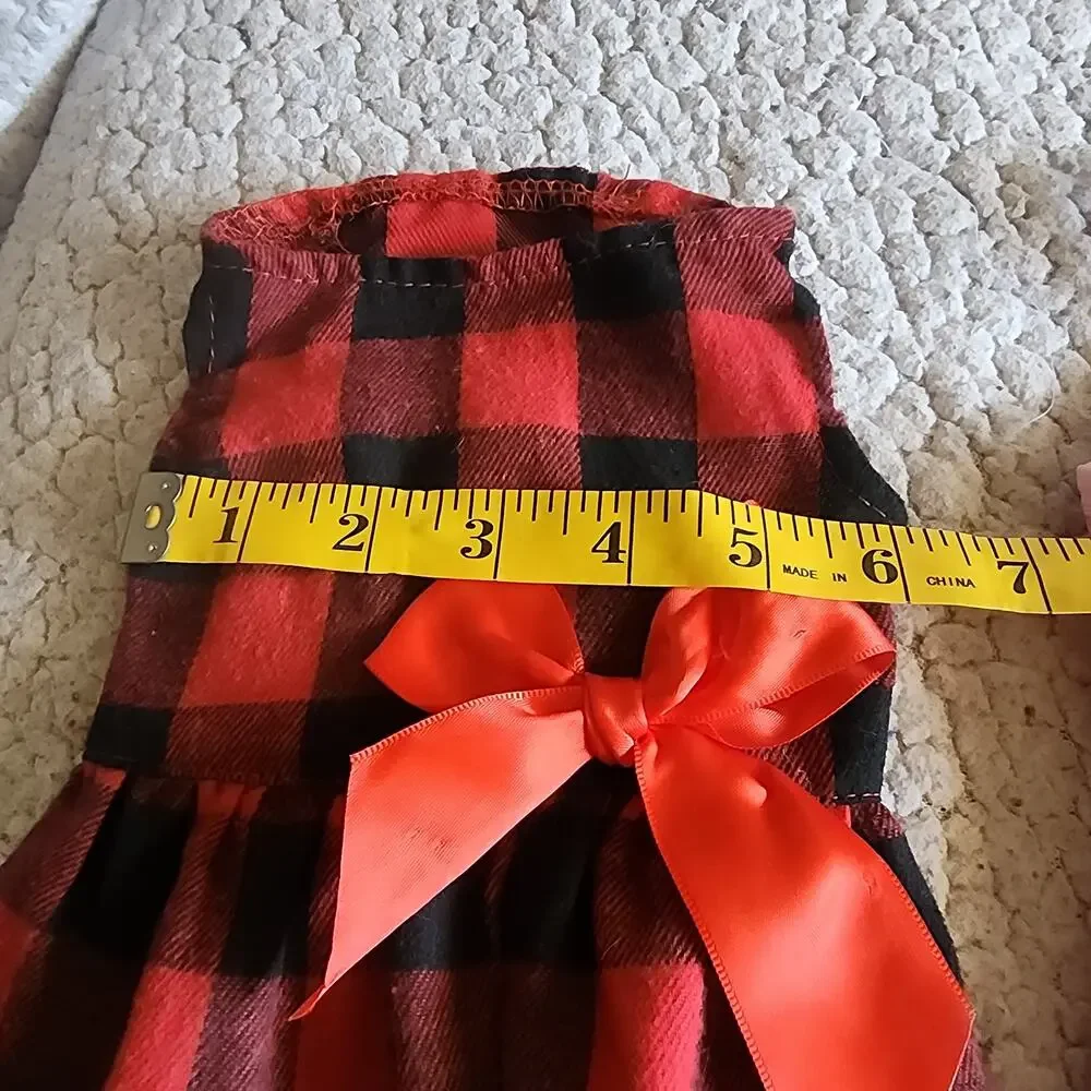 Dog Dresses XS buffalo print and Pink princess both ruffled